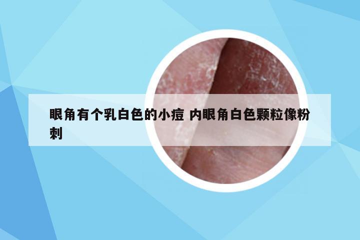 眼角有个乳白色的小痘 内眼角白色颗粒像粉刺