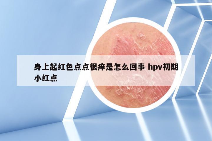 身上起红色点点很痒是怎么回事 hpv初期小红点